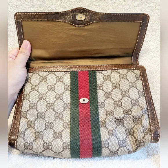 Gucci Vintage Ophidia Parfums Flap Clutch - Picture 3 of 16